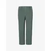 Issey Miyake Ns Moss Green Mc October Pleated Straight-leg Regular-fit Knitted Trousers In Moss Green