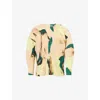 Issey Miyake Ns Orange Beige Agate Graphic-pattern Woven Cardigan In Multi