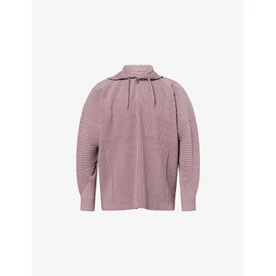 ISSEY MIYAKE NS COLOR PLEATS RELAXED-FIT KNITTED HOODIE SEASIDE PURPLE