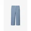 Issey Miyake Ns Slate Blue Monthly Colors: August Drawstring Knitted Trousers In Blue