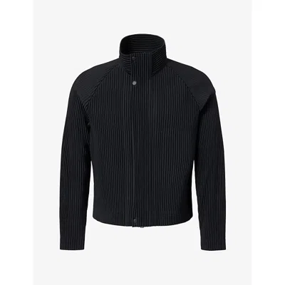 Issey Miyake Ns Tailored Pleated Knitted Jacket 15-black