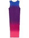 Issey Miyake Nuance Midi Dress In Purple