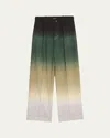 Issey Miyake Nuance Ombre Pleated Wool Pants In Before Midnight