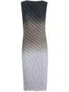 Issey Miyake Womens Before Midnight Nuance Pleats Sleeveless Knitted Midi-dress In Multicolour