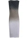 Shop Issey Miyake Nuance Pleats Dress In Multicolour