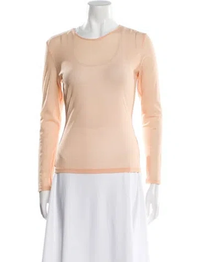 Pre-owned Issey Miyake Nylon Bateau Neckline Top In Neutral