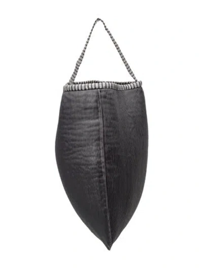 Pre-owned Issey Miyake Nylon Evening Bag In Gray