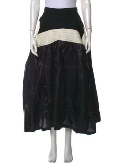 Pre-owned Issey Miyake Nylon Long Skirt In Black
