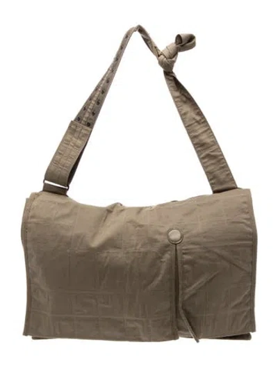 Pre-owned Issey Miyake Nylon Messenger Bag In Green