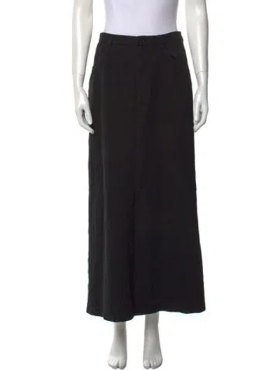 Pre-owned Issey Miyake Nylon Midi Length Skirt In Brown