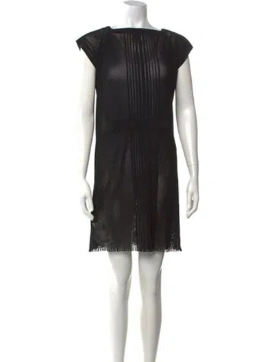 Pre-owned Issey Miyake Nylon Mini Dress W/ Tags In Black