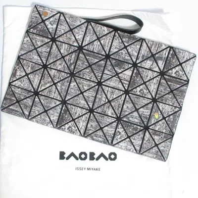 Pre-owned Issey Miyake Nylon Polyester Elastane Brass Clutch Bag () In Gray