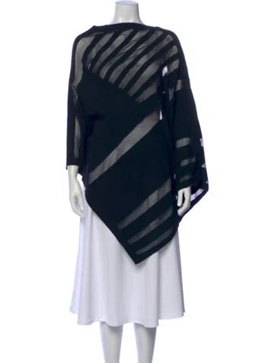 Pre-owned Issey Miyake Nylon Striped Top In Blue