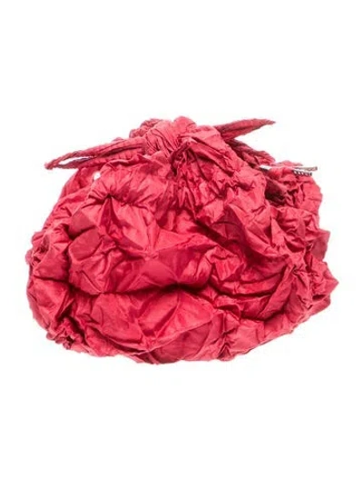 Pre-owned Issey Miyake Nylon Top Handle Bag In Red