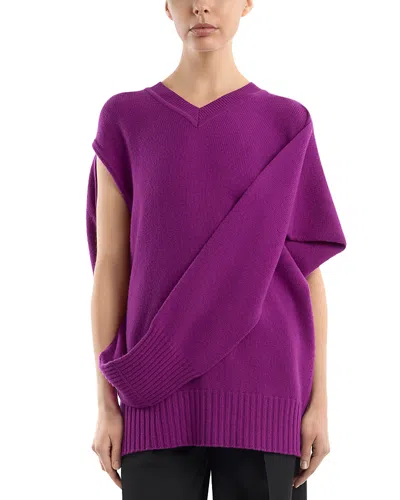 Issey Miyake O Knit Sweater In Purple