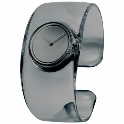 Pre-owned Issey Miyake O Series Bangle Watch Smoke Designed By Tokujin Yoshioka Silaw002