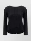 Issey Miyake October Collection Long Sleeve Blouse In Black