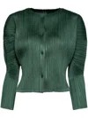 Issey Miyake October Top In 绿色