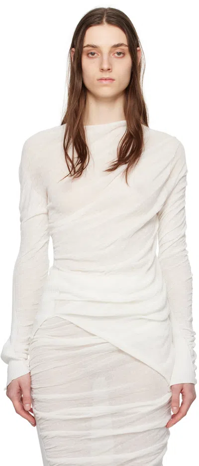 Issey Miyake Off-white Ambiguous Jumper In 02-off-white