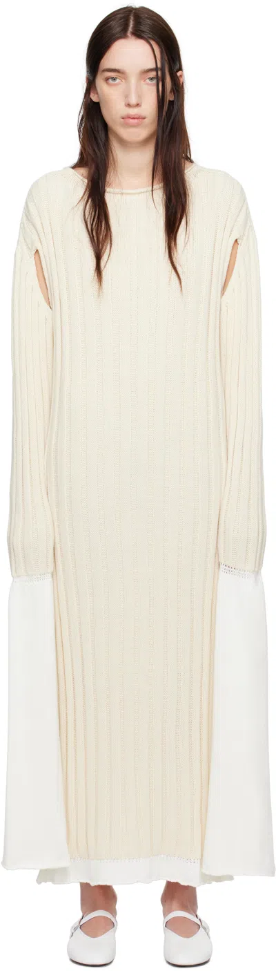 Issey Miyake Off-white 'behind The Scenes' Maxi Dress In 06 Moon White