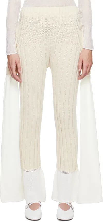 Issey Miyake Off-white 'behind The Scenes' Trousers In 06 Moon White