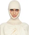 Issey Miyake Off-white Chunky Wool Balaclava In 06 Moon White