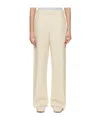 Issey Miyake Off-white Cotton & Alpaca Knit Lounge Pants In Nude