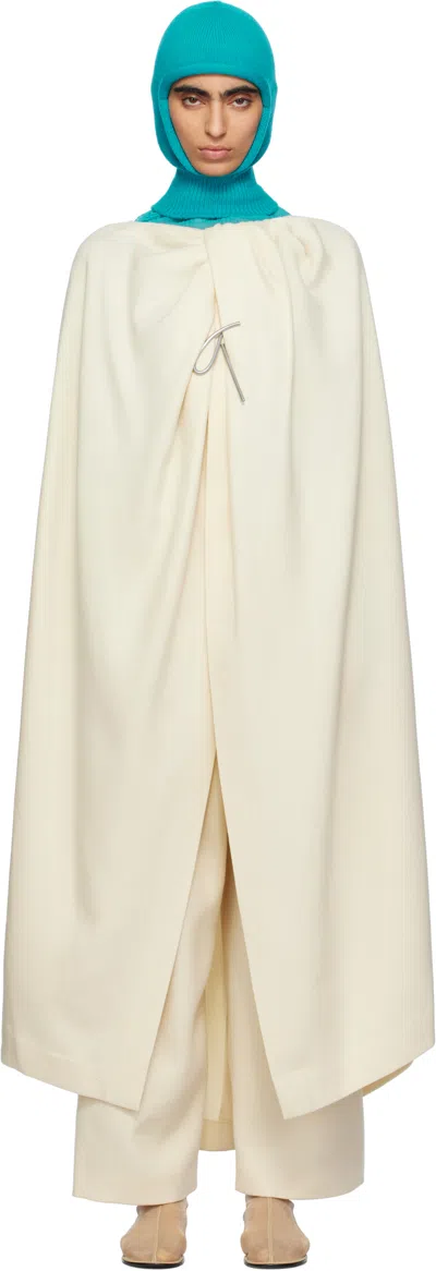 Issey Miyake Off-white Entwine Coat In 06 Moon White