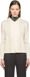 Issey Miyake Off-white Monthly Colors December Hoodie In 02 Off White