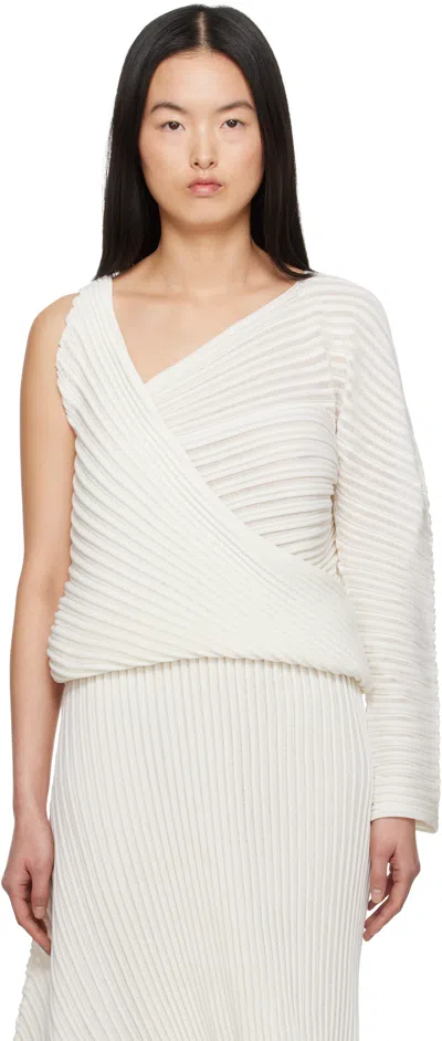 Issey Miyake Off-white Stream Blouse In 06 Asa White