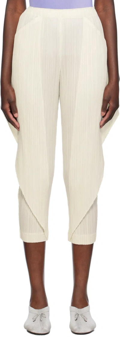 Issey Miyake Off-white Thicker Bottoms 1 Trousers In 02 Off White