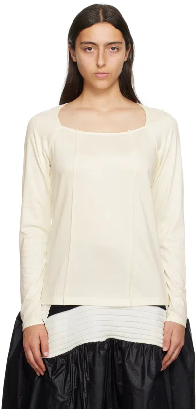 Issey Miyake Off-white Tucked Square T-shirt In 02-off-white