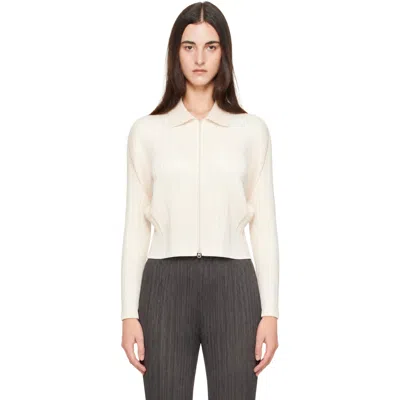 Issey Miyake Off-white Monthly Colors August Cardigan In Neutral