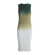 Issey Miyake Womens Before Midnight Nuance Pleats Sleeveless Knitted Midi-dress