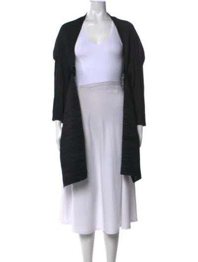 Pre-owned Issey Miyake Open Front Sweater In Black