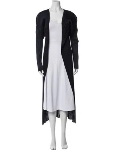 Pre-owned Issey Miyake Open Front Sweater In Blue