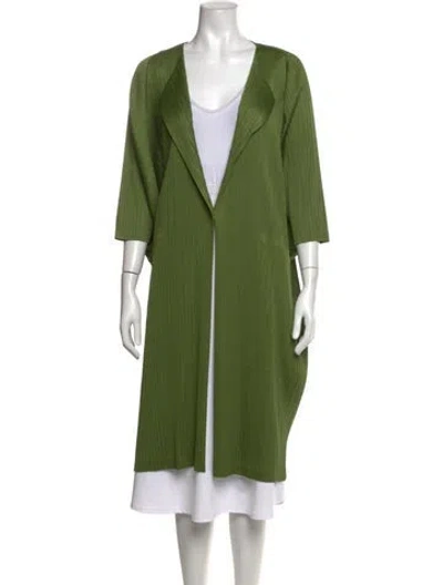 Pre-owned Issey Miyake Open Front Sweater In Green