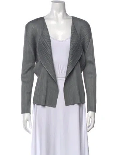 Pre-owned Issey Miyake Open Front Sweater In Grey