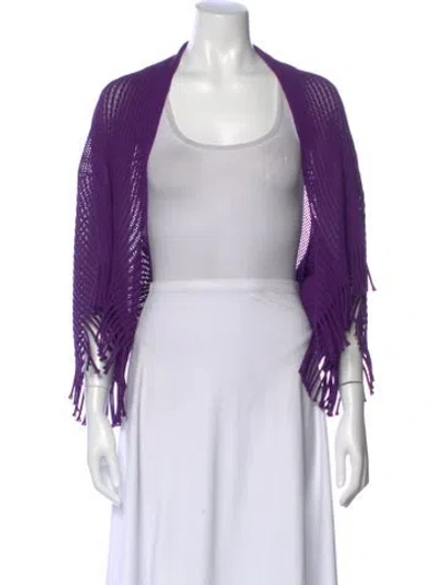 Pre-owned Issey Miyake Open Front Sweater In Purple