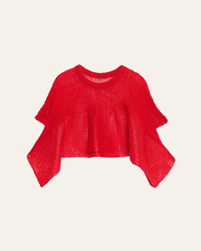ISSEY MIYAKE OPEN-KNIT SLEEVELESS TOP