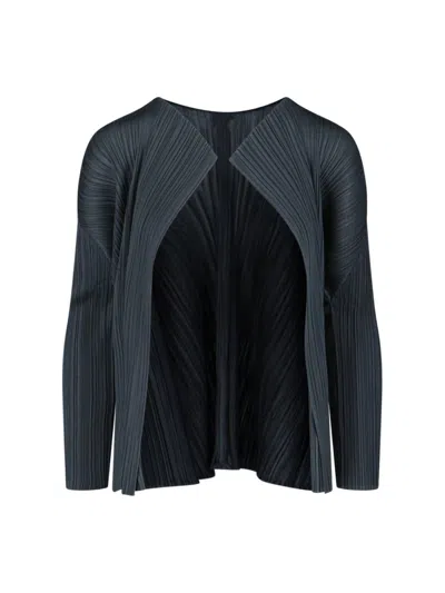 Issey Miyake Basics Cardigan In Black