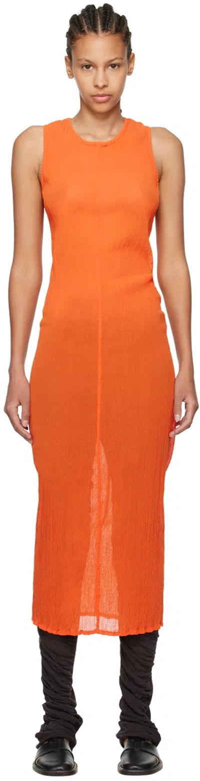 Issey Miyake Orange Karami Maxi Dress In 32 Orange