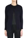Issey Miyake Pleated Open-front Cardigan In Blue