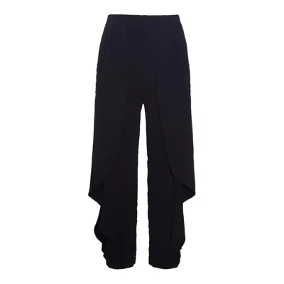 Issey Miyake Navy Orbicular Pleats Trousers In Blue