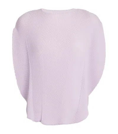 Issey Miyake Orbicular Pleats Top In Purple