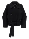 Issey Miyake Out Of A Cube Coats And Trench Coats Black In Black