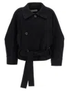 Issey Miyake Out Of A Cube Coats And Trench Coats Black In Black