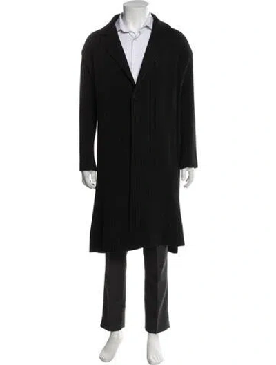 Pre-owned Issey Miyake Overcoat In Black