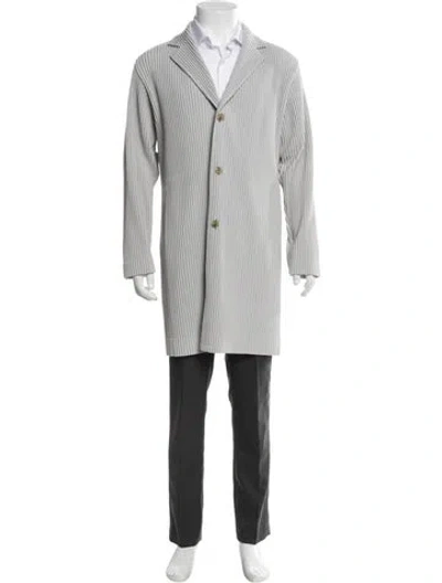Pre-owned Issey Miyake Overcoat In Gray