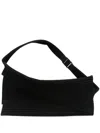 Issey Miyake Overlap Shoulder Bag In Black